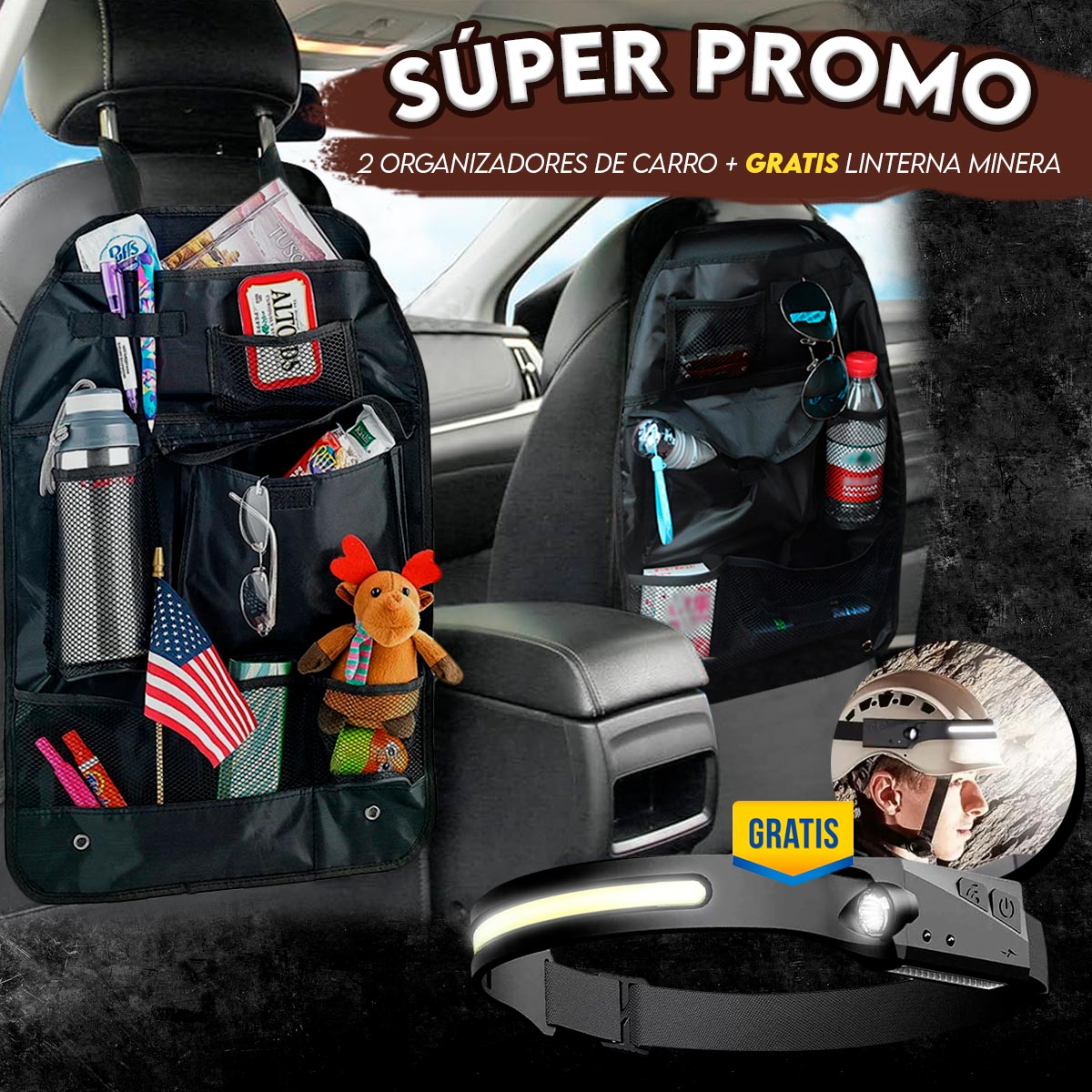 Miniatura 2 de Organizador x2 + Linterna Minera CFAT05